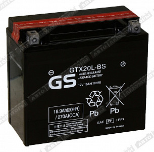 Мотоаккумулятор GTX20L-BS - фото